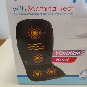 Health Touch Massage Seat Topper Heat Vibration Massager Pain Relief 4 Massage